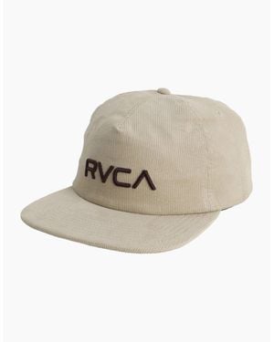 RVCA Big Logo Cord Snapback Baseball Cap - Natural