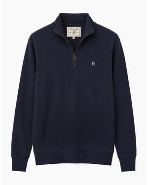 Holland Cooper Quarter Zip Sweatshirt - Blue