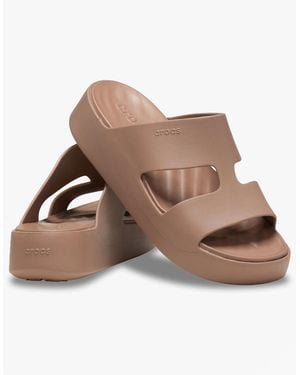 Crocs™ Getaway Platform Sliders Latte - Natural
