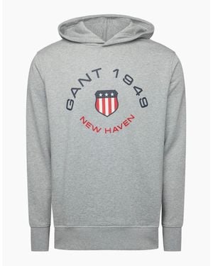 GANT Graph Sweat Hoody - Grey