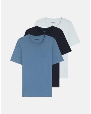 BOSS Boss 3-Pack Cotton T-Shirts Sky - Blue