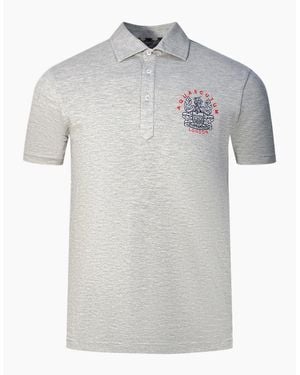 Aquascutum Aldis London Logo Polo Shirt - Grey