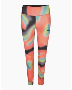 Diadora Abstract Patterned Shapewear Leggings - Red