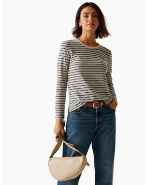 Regatta Ladies Federica Stripe Long-Sleeved T-Shirt - Blue