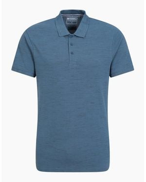 Mountain Warehouse Dawnay Textured Pique Polo Shirt - Blue