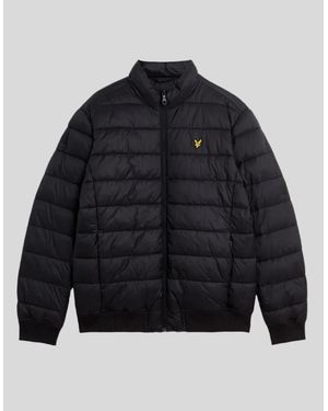 Lyle & Scott Funnel Neck Puffer Jacket - Blue