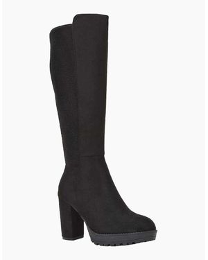 XY London Ladies Knee-High Boots - Black