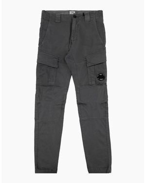 C.P. Company Stretch Satin Gargo Trousers Smoked 935 - Grey