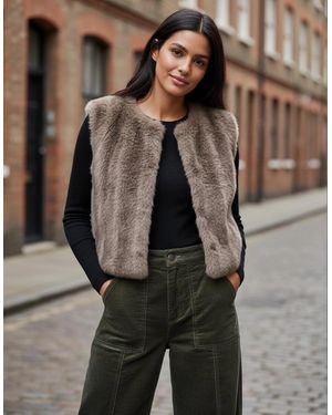 Nooki Design Edelweiss Faux Fur Gilet - Brown