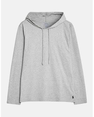 Ralph Lauren Cotton Jersey Sleep Hoodie Andover Heather - Grey