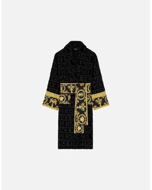 Versace Baroque Classic Bathrobe - Black
