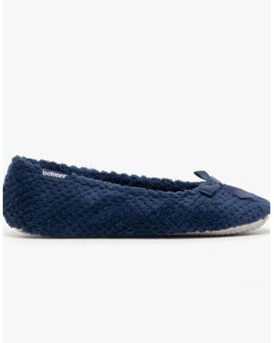 Totes Isotoner Popcorn Ballet Ballerina Slippers - Blue