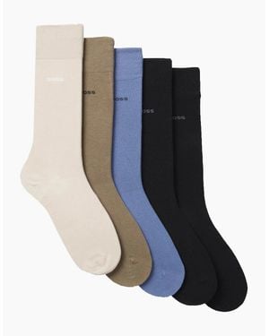 BOSS Boss 5 Pack Rs Business Socks - Blue