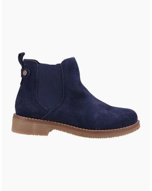 Hush Puppies Maddy Suede Memory Foam Ankle Boots - Blue