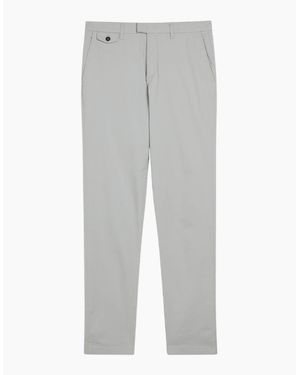 Ted Baker Haydae Slim Fit Textured Chino Trousers - Grey