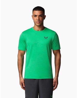 Castore Short Sleeve Polyester Activewear T-Shirts - Green