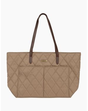 Barbour Quilted Tote Bag - Natural