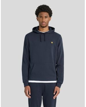 Lyle & Scott Sports Loopback Cotton Hoodie - Blue