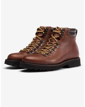 Oliver Sweeney Waxed Leather Hiker Boots - Brown