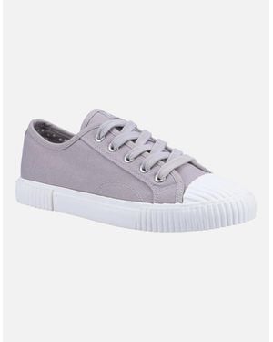 Hush Puppies Brooke Canvas Trainer - Grey