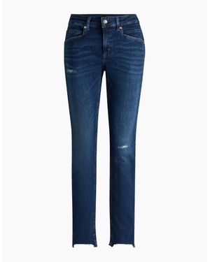 BOSS Distressed Slim Fit Five Pocket Jeans - Blue