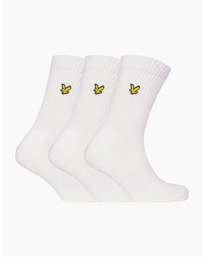 Lyle & Scott 3-Pack Hamilton Sports Socks - White