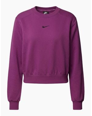 Nike Ladies Swoosh Logo Sweatshirt - Purple