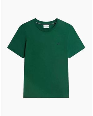 Tommy Hilfiger Flag Embroidery Crew Neck T-Shirt L2N Street - Green