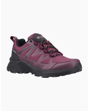 Cotswold Horton Low Textile Burgundy Hiking Shoes - Purple