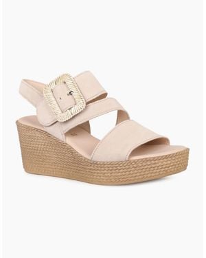 Gabor Embrace Wedge Sandal - Natural