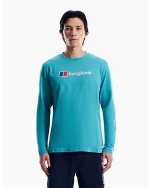 Berghaus Big Logo Long Sleeve T-Shirt - Blue