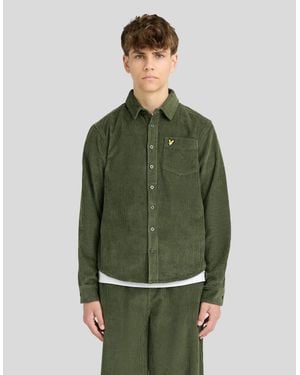 Lyle & Scott Long Sleeve Corduroy Shirt - Green