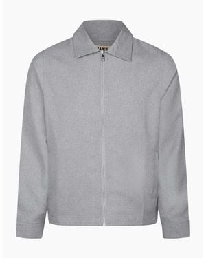 Luke 1977 Emery Zip Through Over Shirt Jacket Mid Marl - Grey