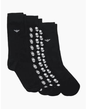 Emporio Armani 3 Pack Socks - Black