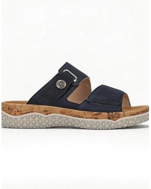 Rieker V0300 Cross Strap Sandals - Blue