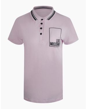 Love Moschino Small Box Logo Polo Shirt - Purple