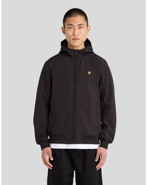 Lyle & Scott Mesh Lined Softshell Jacket - Black
