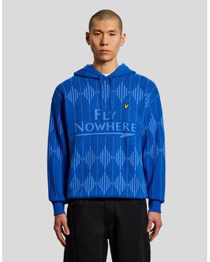 Lyle & Scott Cashmere Blend Hoodie - Blue