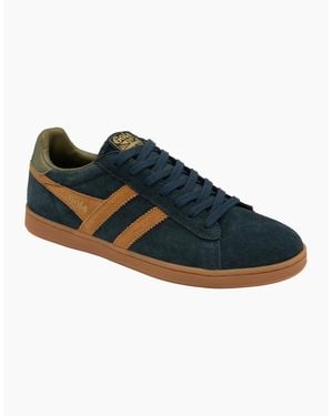Gola Equipe Ii Suede Trainers - Blue