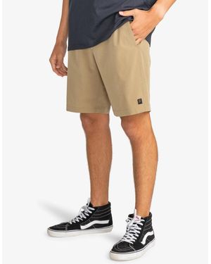 Billabong Surftrek Trail 17" Quick Drying Summer Beach Hybrid Shorts - Natural