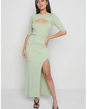 Pretty Lavish Serena Knit Skirt - Green