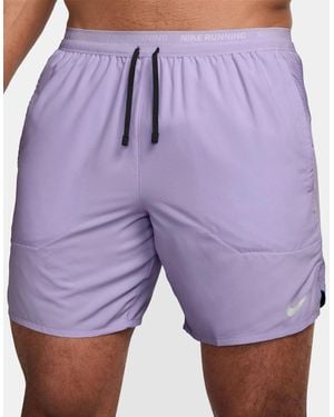 Nike Fit Stride 7 Brief Lined Running Shorts - Purple