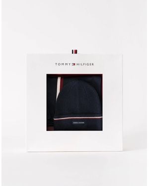 Tommy Hilfiger Th Wool Beanie & Scarf Gift Set - Black