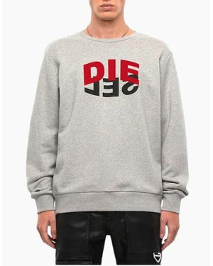 DIESEL Girk N80 Felpa Pullover Sweatshirt - Grey