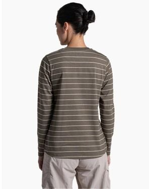 Craghoppers Ladies Akona Striped Nosilife Long-Sleeved T-Shirt - Grey