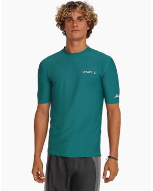 O'neill Sportswear Skins Short Sleeve Rash Vest - Green
