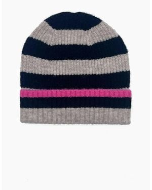 Nooki Design Farah Knitted Stripe Beanie - Blue