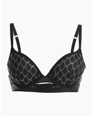 Wolford Geometric Patterned Push Up Bra - Black