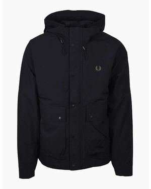 Fred Perry Cropped Ripstop Parka - Blue