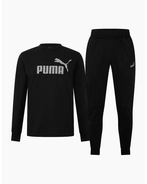 PUMA Leisurewear Long Fleece Full Tracksuit - Black